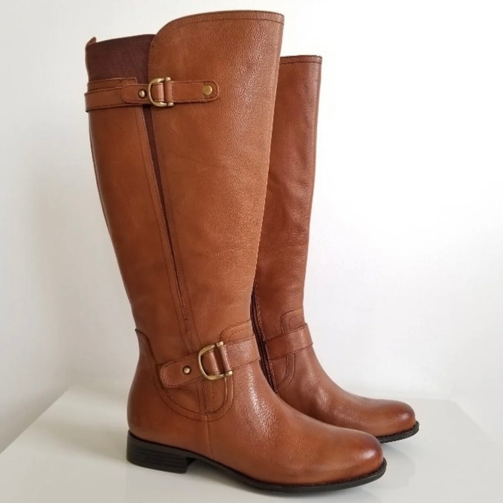 Naturalizer leather wide calf boots NEW without tags